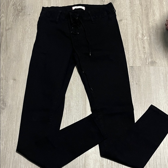 2.1 Denim Dark Lace-Up Trousers - Picture 1 of 2